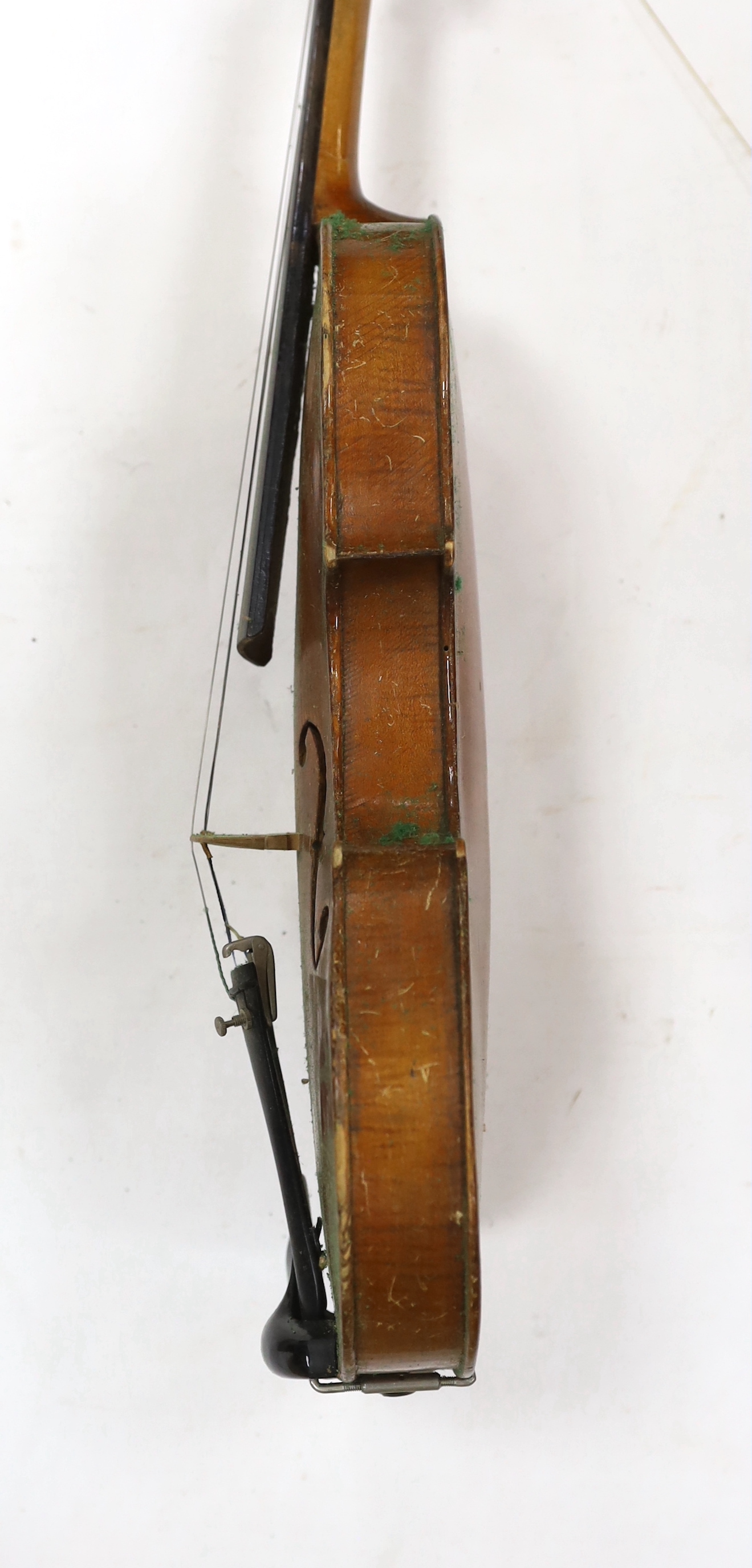 Two late 19th/early 20th cased century violins